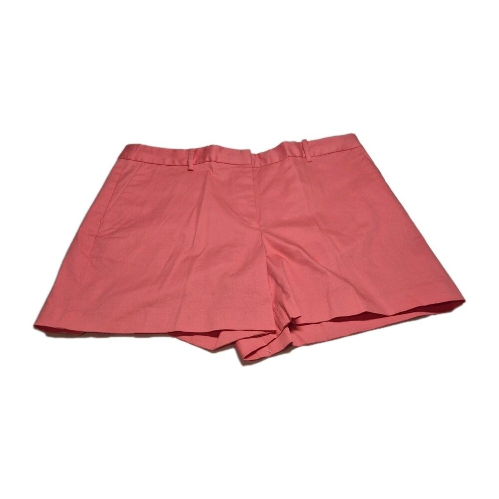 Michael Kors Women's Shorts Size 16 Flamingos Coral Belt Loops Pockets (52)